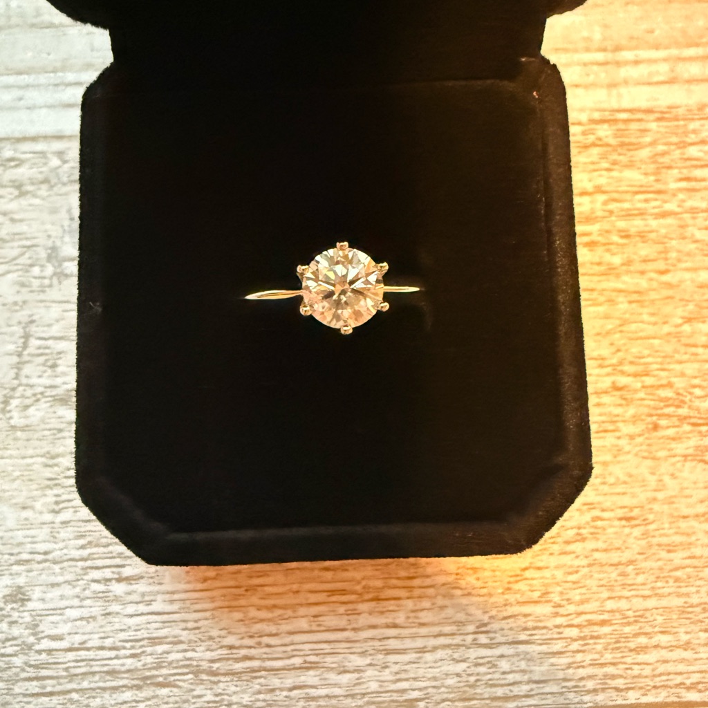 Gra Moissanite Silver Engagement Ring Round Vvs1 D Excellent Cut Certified 225$